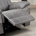 thumbnail image 3 of Furniture of America Gordon Modern Faux Leather Manual Recliner Chair with Glider, Warm Gray, 3 of 5