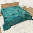 thumbnail image 2 of Patchwork Silk Kantha Quilt Bedcover Silk Patola Quilt Throw Blanket, 2 of 5