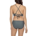 thumbnail image 5 of Time and Tru Women's Flagstone Rib Swimsuit Top, 5 of 6