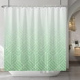 thumbnail image 3 of Light Green Shower Curtain Texture Pattern Geometry Gradient Shower Curtains for Bathtubs Spa Hotel Bathroom Home Decor Fabric Waterproof Decorative with Hooks 72x72 Inches Inches, 3 of 6
