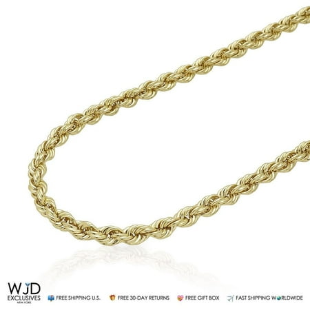 - 10K Yellow Gold Hollow 5mm Rope Chain 20