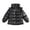 Black, variant on Mercatoo Toddler Winter Coat Boys Girls Kids Ruffle Light Puffer Jacket With Hood Baby Snow Coats Warm Padded Jacket Outwear