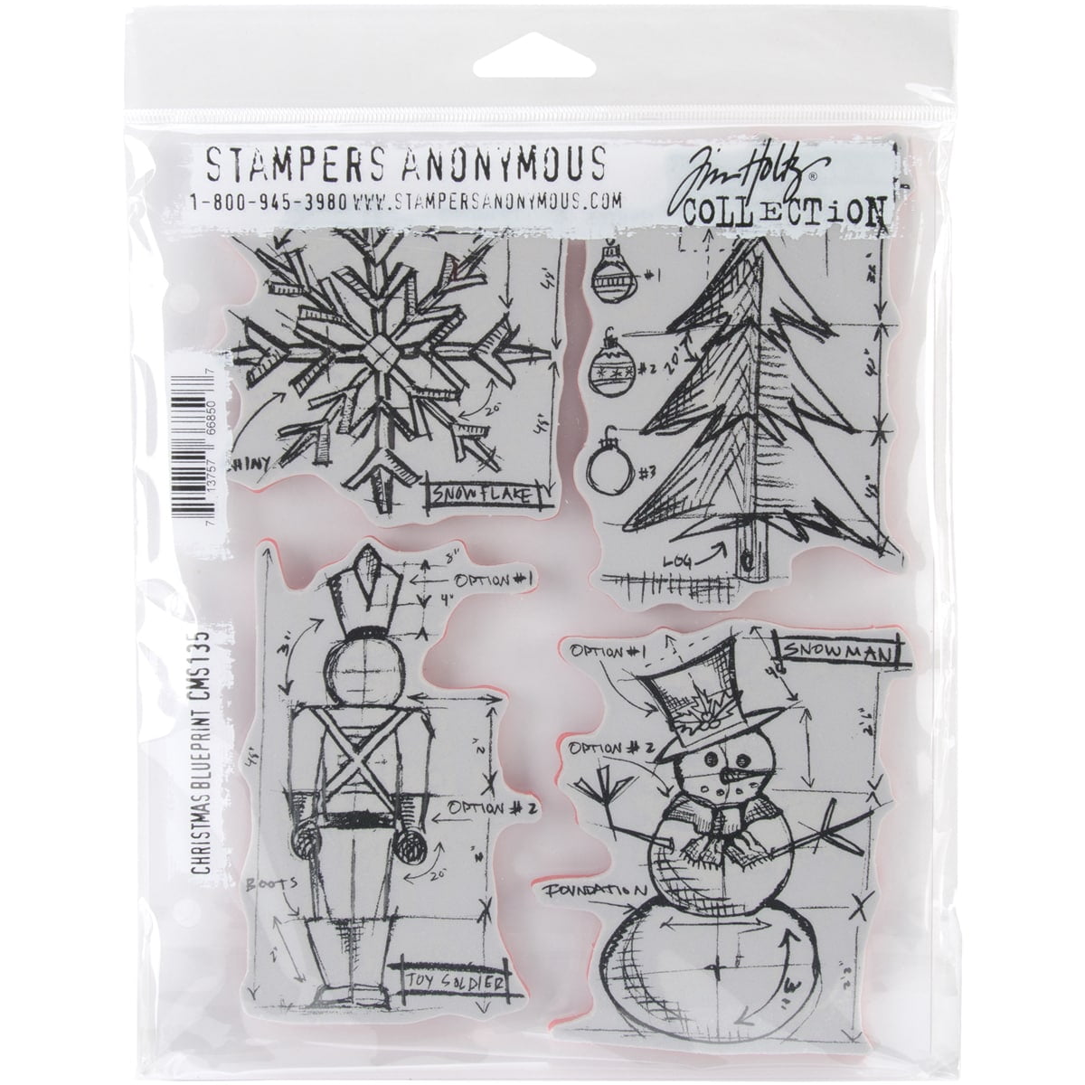Tim Holtz Cling Stamps Halloween Monstrous, 7x8.5