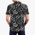 thumbnail image 4 of Balery Snake Printed Men’s Short Sleeve Polo Shirt, Midweight Men's Shirt,Golf Polo shirts -Medium, 4 of 9