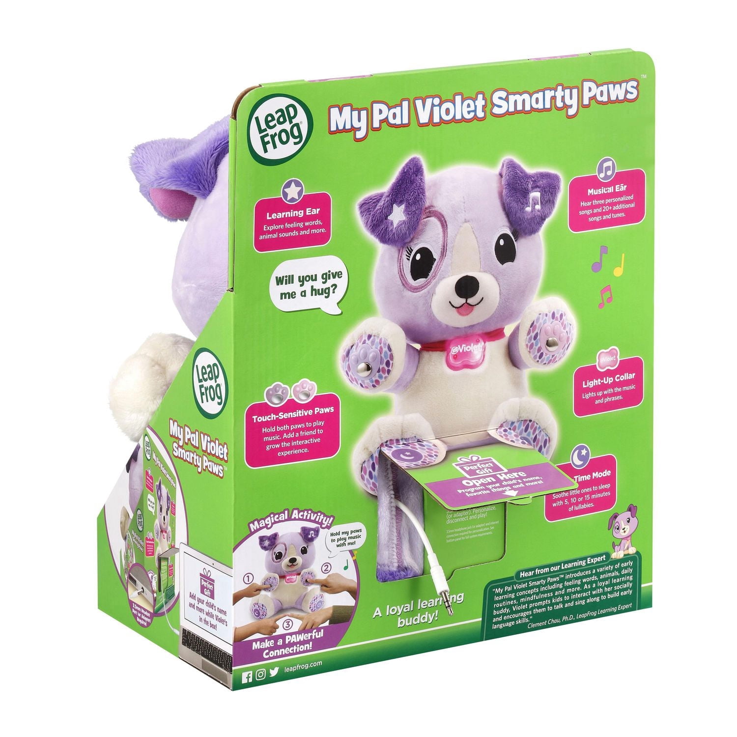 LeapFrog My Pal Violet Smarty Paws™ Personalized Plush Puppy - English Version