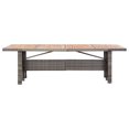 thumbnail image 3 of vidaXL 9 Piece Outdoor Dining Set with Cushions Poly Rattan Grey, 3 of 5
