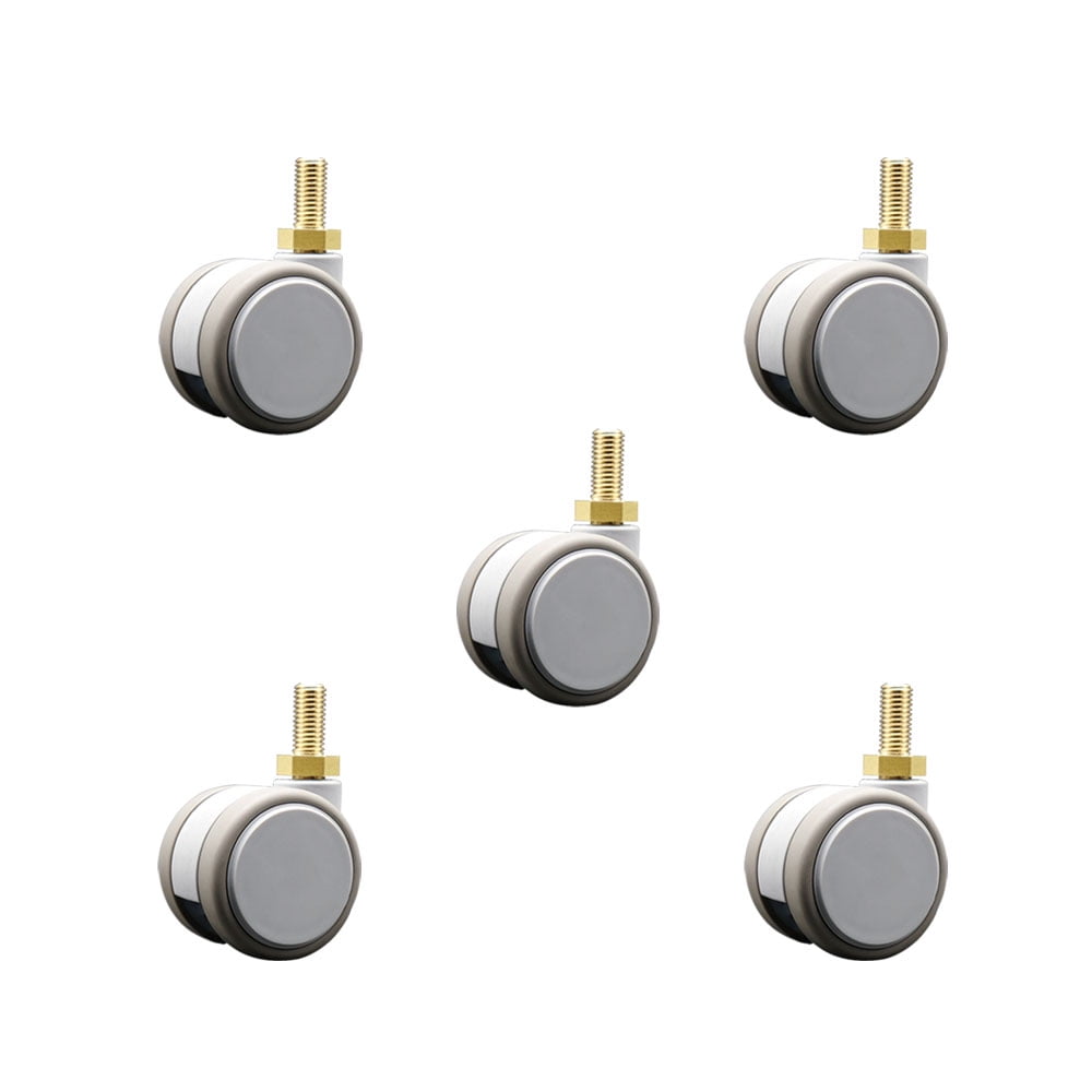 2 Inch MRI Safe Swivel Casters Quiet NonMarking Gray Thermoplastic