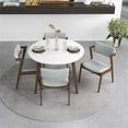 thumbnail image 3 of Pemberly Row 5-Piece Mid-Century Dining Set with 4 Fabric Dining Chairs in Grey, 3 of 6