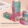 thumbnail image 4 of 4 Rolls of DIY Rhinestone Stripes Crystal Sparkling Tapes Rhinestone Banding Belts, 4 of 8