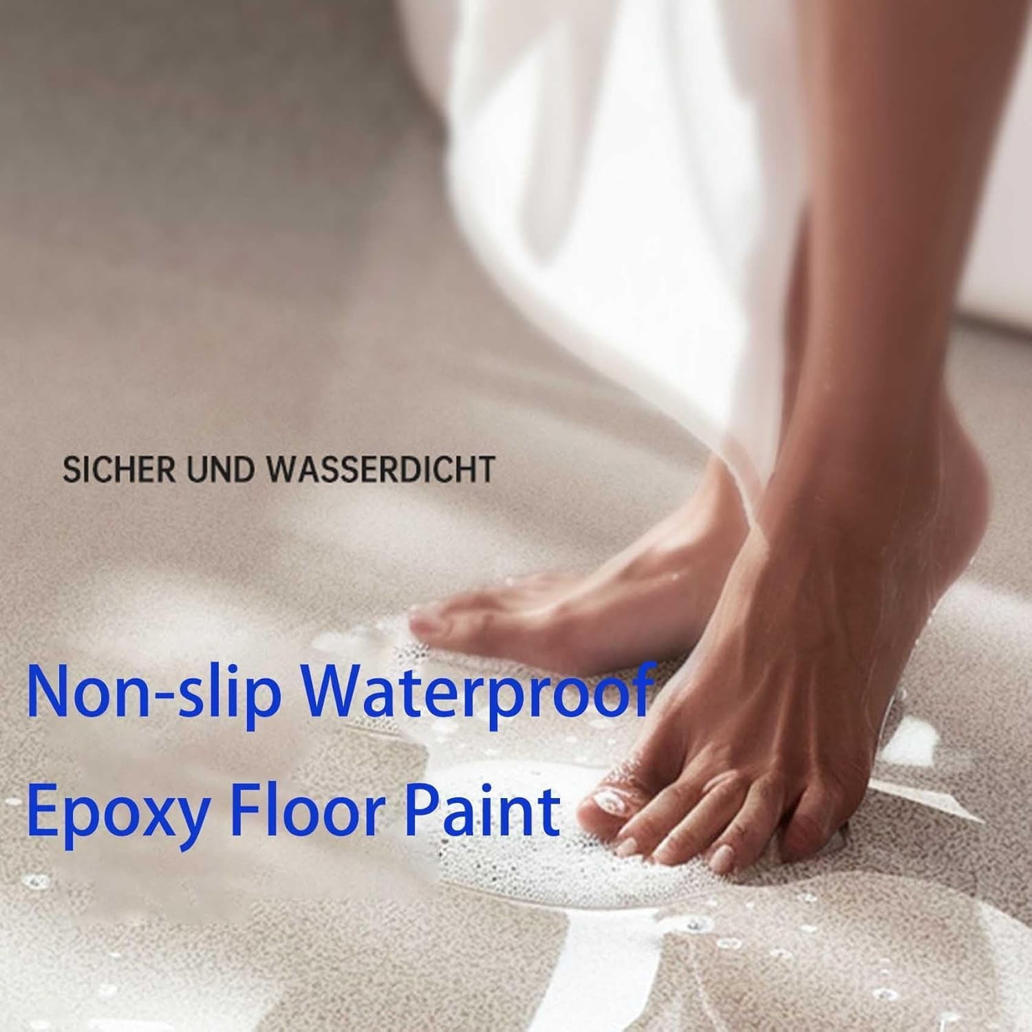 Louis Forest Epoxy Floor Paint, Louis Forest Floor Coating, No Pungent Smell High-Gloss Marble Effect Epoxy Floor Coating, Waterproof Non-Slip Water-Based Epoxy Louis Forest Floor Paint (Light Gray)