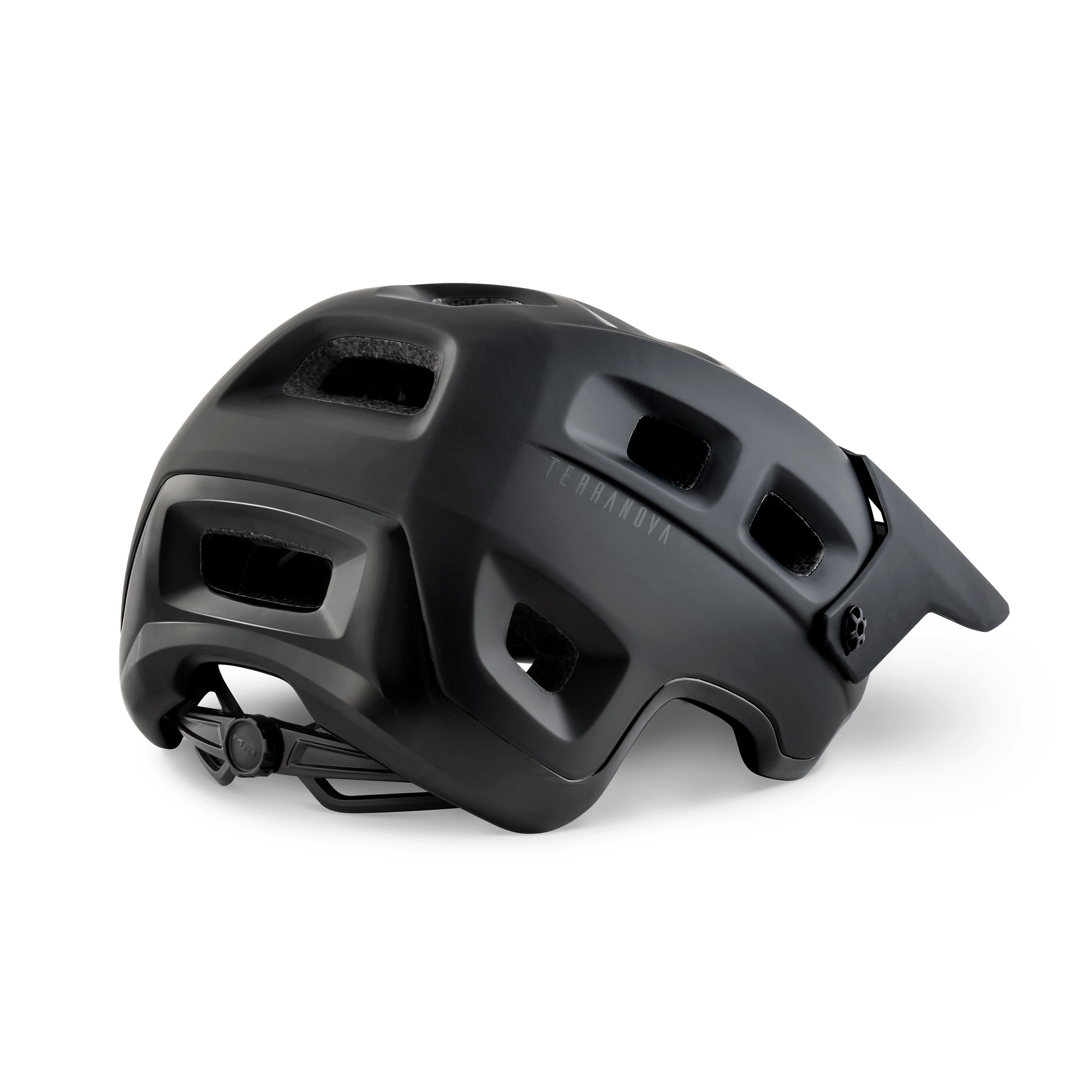 MET Helmets Terranova MIPS Mountain Bike Helmet in Matte Black with Glossy Black Accent, Size Medium