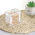 thumbnail image 4 of 1Pc/2Pcs 7OZ Cotton Swab Pads Holder, Q-tip Cotton Buds Ball Dispenser, Bathroom Containers Canister Organizer, Clear Apothecary Jar for Storage, 4 of 4