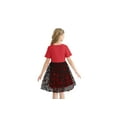 thumbnail image 5 of Actgleam Girls Party dresses Summer Short Sleeve Casual Cute Dresses,Red,5-12Years, 5 of 8