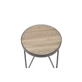 thumbnail image 3 of Bowery Hill Contemporary Metal End Table in Weathered Gray Oak, 3 of 4