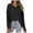 Black, variant on VEKDONE Plus Size Waffle Shirts for Women 2025 Clearance Sales Long Sleeve V-neck Tunics Tops Solid Color Loose Fit Outwear Fall Lightweight Soft Pullover Blouse