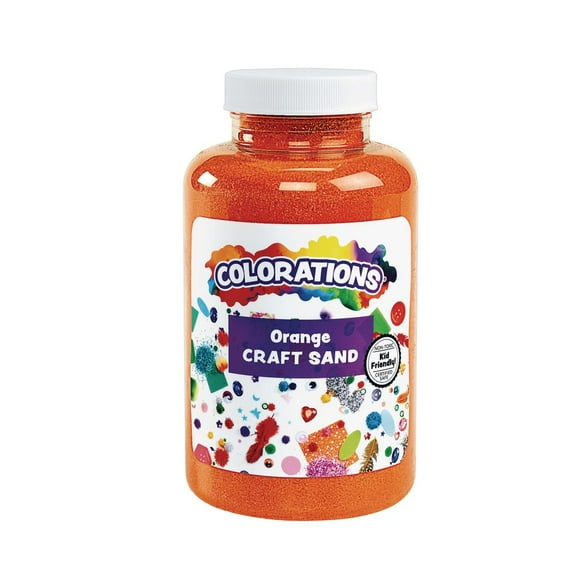 Colorations Colorful Craft Sand, Dark Orange - 22 oz.