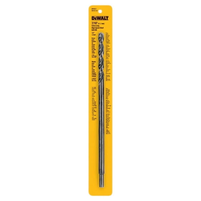 Broca DEWALT de óxido negro de 7/16 x 12 pulgadas (DW1612)