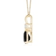 thumbnail image 2 of ANGARA Natural 1.05 ct Black Onyx Teardrop Pendant with Diamond in 14K Yellow Gold for Women | Birthday, Anniversary, Jewelry Gift for Women | Natural Emerald Earrings | Natural Black Onyx Necklace, 2 of 6