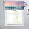 thumbnail image 4 of Beach Ocean Curtains Valances for Home Decor Watercolor Sunrise View Scene Coastal Seascape Window Valance for Bedroom Bathroom Living Room Dining Room Valances Set, 4 of 6