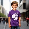 thumbnail image 2 of Tisuna Boys Summer T Shirts Kids Short Sleeve Crew Neck New York Print Tops Soft Outdoor Play T Shirts For Toddler And Tweens 2-13 Years, 2 of 5