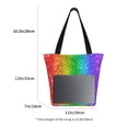 thumbnail image 5 of Kll Tote Bag For Women Glitter Rainbow Print Shopping Grocery Reusable Bags For Office School Shopping Travel, 5 of 8