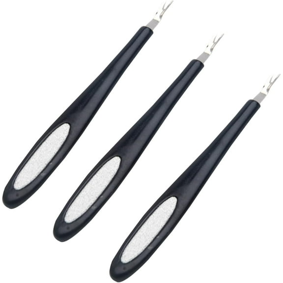 ZJQYDS 3Pcs Cuticle Pusher and Remover - Dual-Ended Cuticle Trimmer Tool for Manicures and Pedicures