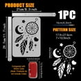 thumbnail image 2 of Colorful Lovely Dream Catcher Painting Stencil with Brush 8.3x11.7inch Moon Stars Template Feathers Love Heart Pattern Stencil Fantasy Theme Template for Painting on Wood Fabric Clothes, 2 of 9