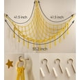 thumbnail image 6 of Stuffed Animal Storage Hammock or Net Corner - Large Toy Hammock Net for Stuffed Animals Room Decor - Cute Stuff Animal Organizer Holder for Plush Plushie - Kids Baby Nursery Wall Bedroom Home Decor, 6 of 6