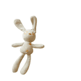 thumbnail image 1 of Llavero con forma de conejito de felpa suave, conejo blanco, 15 cm, 1 of 2