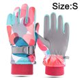 thumbnail image 2 of Guantes de esquí cálidos para niños de invierno, guantes de empalme estampados, 2 of 5