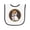 White and Black, variant on Inktastic Jack Russell Terrier Dog Art Baby Terry Cloth Bib