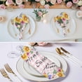 thumbnail image 3 of Spring Wildflowers Cloth Napkins, Watercolor Floral Butterflies Pink Plaid Washable and Reusable Dinner Napkins Set of 4, Table Napkin for Kitchen Party Birthday Wedding Hotel Housewarming 20"x20", 3 of 9