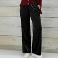 thumbnail image 2 of Bibifish Womens Pants Autumn Winter Casual Long Straight Velvet Pants Spring Summer Soft Casual Comfortable Warm Trousers With Pockets, 2 of 6