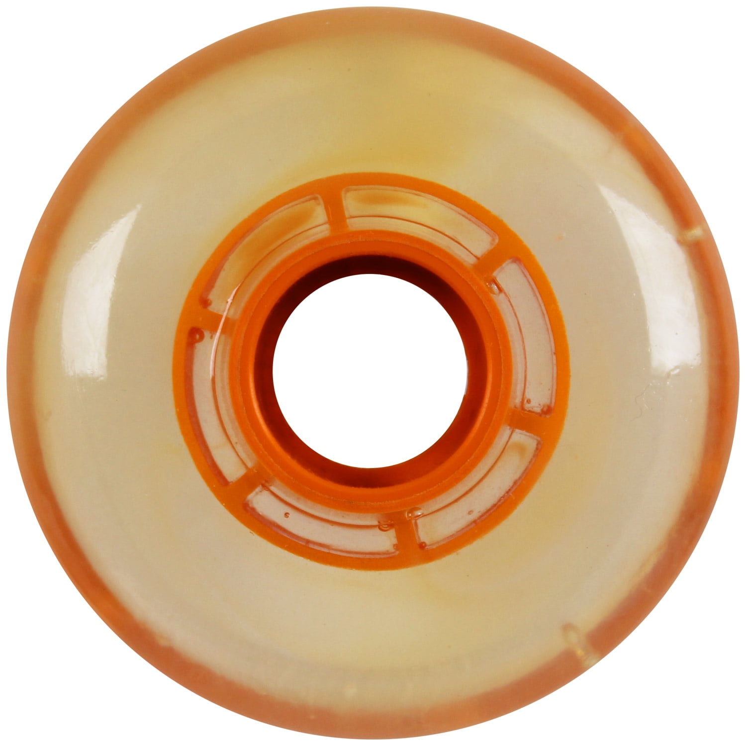 Inline Skate Replacement Wheel Orange/Clear 71mm 76A