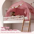 thumbnail image 3 of Bed Tent Twin, Bed Canopy for Kids Girls, Tents Toddler Portable Sleeping Tents Indoor, Pink Bunk Canopy Playhouse for Twin Size Bed, 3 of 7