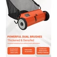 thumbnail image 3 of 26 Inch Push Lawn Sweeper – Heavy Duty Yard Leaf Sweeper with 4 Spinning Brushes, 7 Cu. Ft. Collection Bag, Adjustable Height Manual Grass & Debris Sweeper for Lawn, Patio & Driveway, 3 of 21