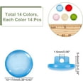 thumbnail image 2 of 196Pcs 14 Colors Mixed Pearl Resin Buttons Shirt Pearl Buttons Single Hole Flat Round Button Decorative Sewing Buttons for Craft Sewing Buckle 10.5x5.5mm DIY, 2 of 6