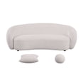 thumbnail image 5 of Best Quality Furniture 3 Seater Sofa in Beige Boucle Teddy Fabric, 5 of 5