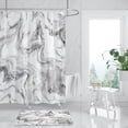 thumbnail image 3 of Bath Mat Rug Super Absorbent Quick Dry Thin Bathroom Rugs Fit Under Door Non Slip Rubber Backed Bathroom Floor Mat for in Front of Bathtub Sink Shower (17"x24", Grey Marble), 3 of 6