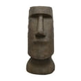 thumbnail image 2 of Concrete Easter Island Head Statue - 35.6" Tall Moai Head Sculpture for Patio and Garden Decor, 2 of 13