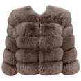 thumbnail image 5 of HTNBO Womens Faux Fur Coat Jacket Long Sleeve Shaggy Jacket Hooded Warm Winter Coat Fuzzy Crop Tops Zipper Outwear, 5 of 5