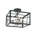 thumbnail image 3 of Warehouse of Tiffany XL4371-4SF Rinah 13 in. 4-Light Indoor Matte Black and Brushed Nickel Finish Semi-Flush Mount with Light Kit, 3 of 3