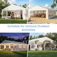 thumbnail image 5 of Erommy 20x30FT Heavy Duty Party Tent, Outdoor Wedding Canopy with 8 Removable Sidewalls, 2 Roll up Doors for Large Events,White, 5 of 9