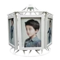 thumbnail image 1 of Rotating Musical Ferris Wheel Photo Frame 5 inch Windmill Picture Frame Gift for Family Classic Home Decor (White), 1 of 5