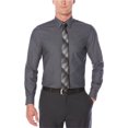thumbnail image 1 of Perry Ellis - Camisa de vestir con botones Chevron de ajuste clásico para hombre, gris, 2XLT, 1 of 1