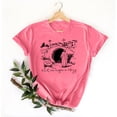 thumbnail image 3 of Mujeres Manga Corta de Verano Tops Pascua Impresa Cuello Redondo, Blusa de Moda Casual para la Primavera, 3 of 4