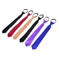 thumbnail image 2 of Racing Butterfly Lazy Necktie Boys Students Solid Casual Wedding Slim Zip Up Neck Tie New, 2 of 8