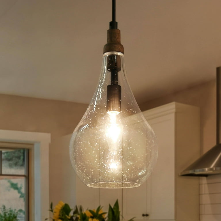 Glass teardrop 2024 pendant light