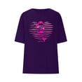 thumbnail image 3 of HongQid Cancer Shirt for Women Breast Cancer T-Shirt Shirts Pink Shirt Ribbon Short Sleeve Tee Tops, 3 of 7