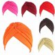 thumbnail image 2 of Womens Solid Turban Hat Head Wrap Beanie Cap Headwear, 2 of 3